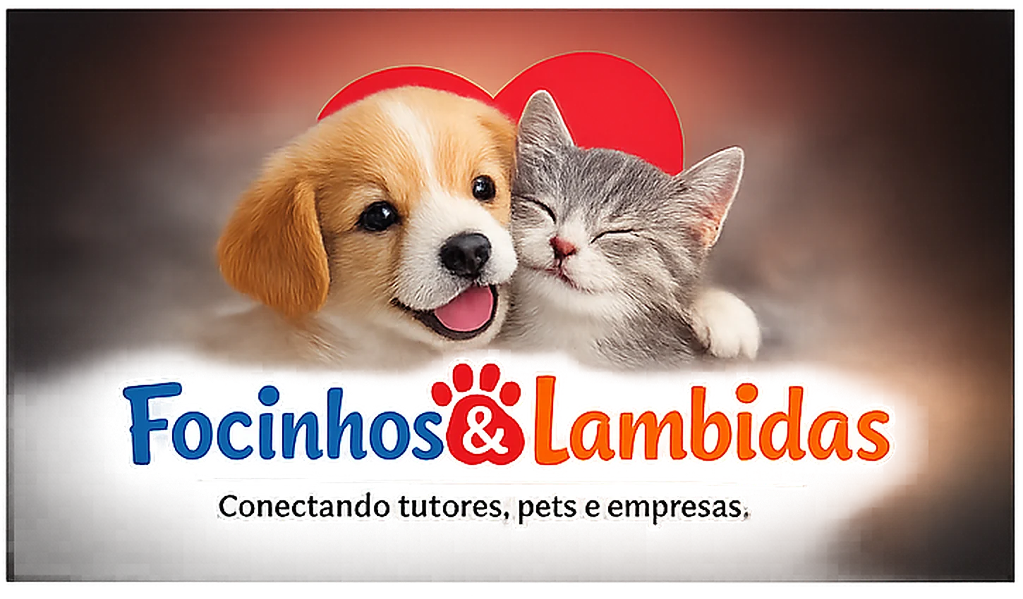 Cães e gatos representando a comunidade Focinhos e Lambidas